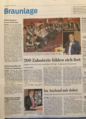 Link zur Goslarschen Zeitung: "200 Zahnärzte bilden sich fort"